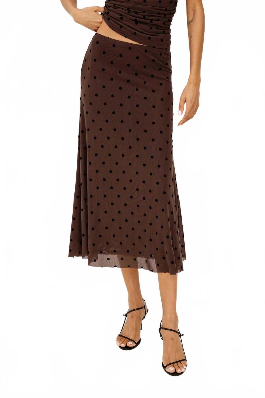 NEW RAILS women's the jordan skirt in choc polka dot